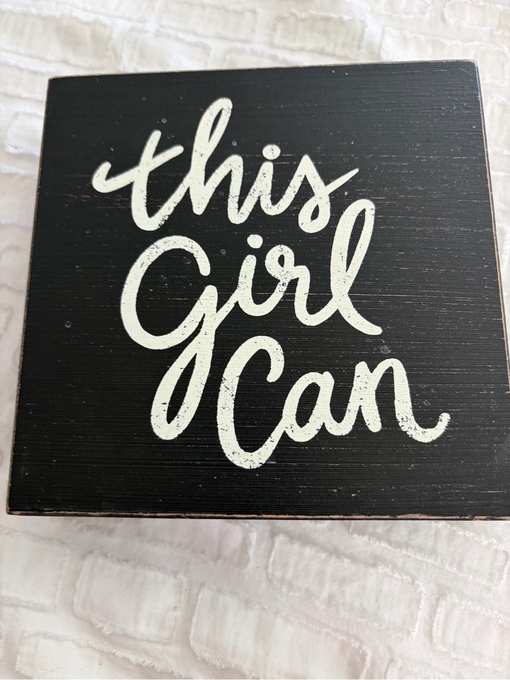 This Girl Can Motivational Wall Sign - Black & White